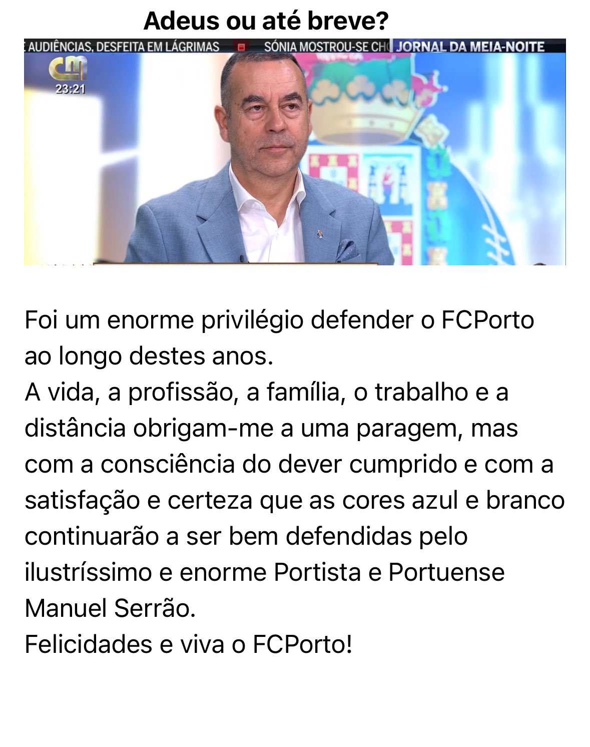 Anibal Pinto abandona CMTV Imprensa