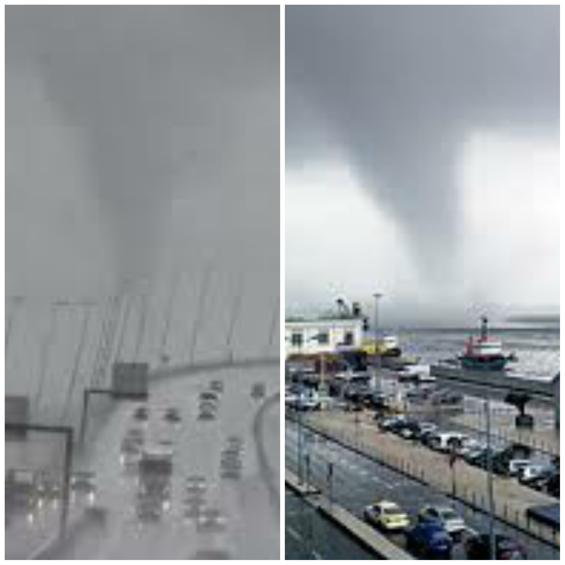 Tornado assusta condutores na Ponte Vasco da Gama