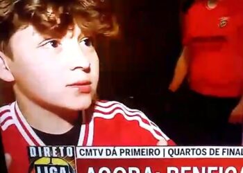 Menino do Benfica comenta jogo com o Marselha e torna-se viral