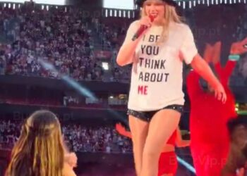 Taylor Swift e um gesto na Luz que está a dar que falar