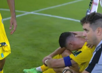 Cristiano Ronaldo lavado em lágrimas ao perder a final da Taça da Arábia