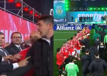 Já se sabe quem foi o jogador que fez gestos a provocar o Benfica