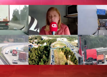 Tânia Laranjo segue em marcha lenta com os camiões na A1